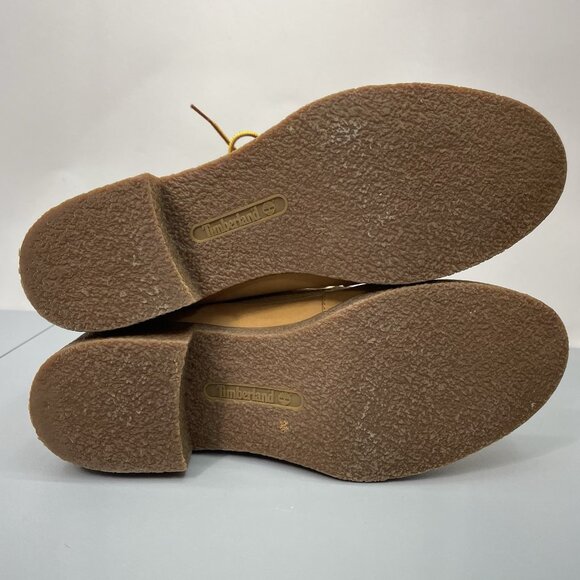 Timberland Brinda Ankle Boots Heeled Booties Nubuck Leather Wheat Tan Womens 9.5 - Picture 13 of 14